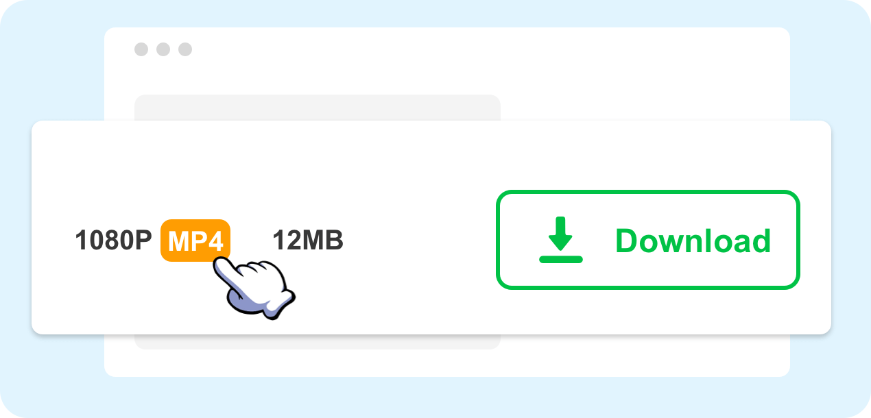 Choose quality and format